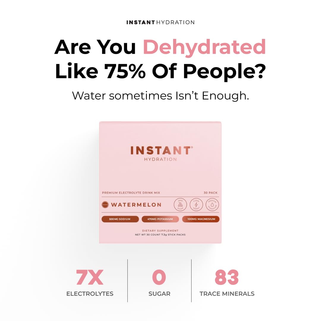 Instant Hydration Electrolytes Powder Packets - Premium NSF Certified - Keto, Vegan, Gluten-Free, Non-GMO - Boost Recovery, Brain Function, Muscle & Tissue Health
