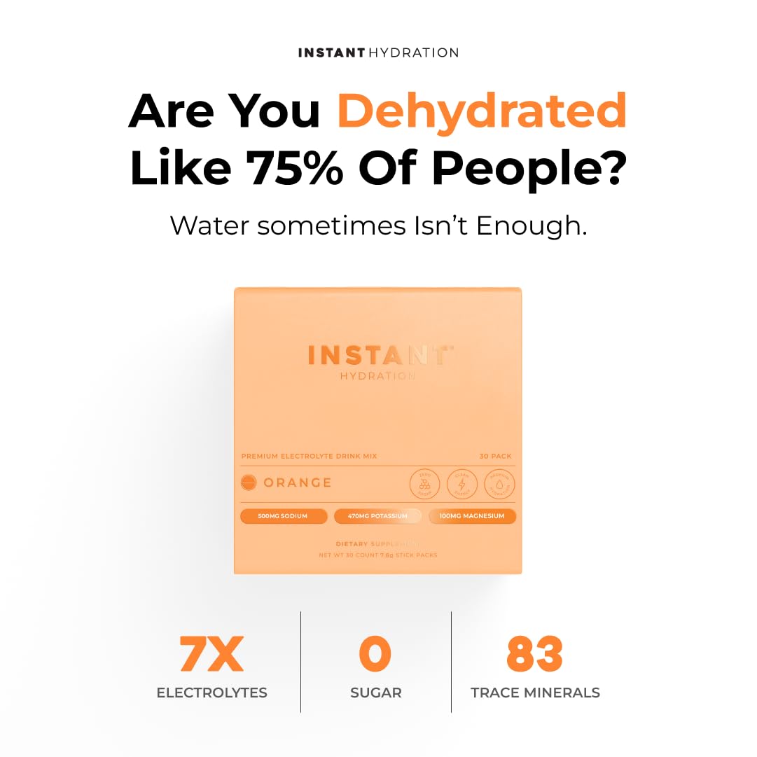 Instant Hydration Electrolytes Powder Packets - Premium NSF Certified - Keto, Vegan, Gluten-Free, Non-GMO - Boost Recovery, Brain Function, Muscle & Tissue Health