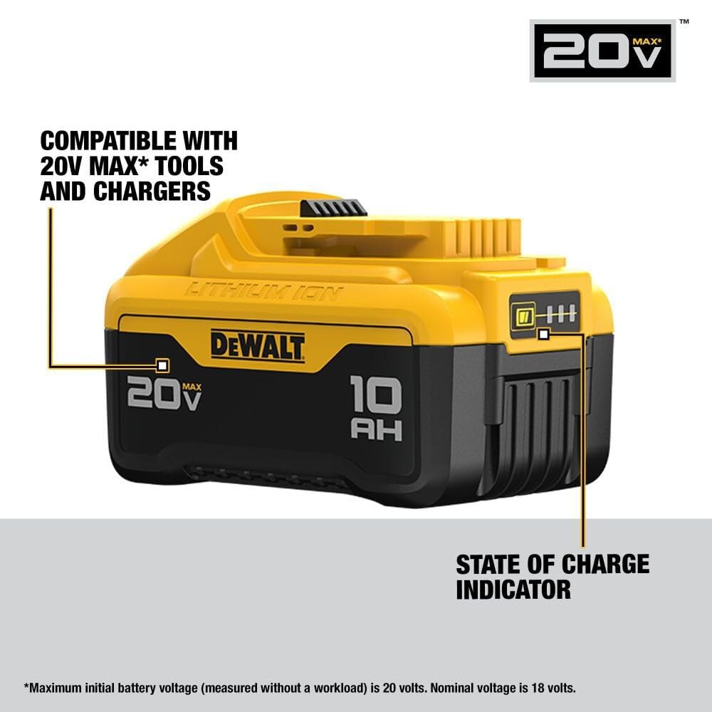 DEWALT 20V MAX 10 Ah Lithium Ion Battery 2-Pack (DCB210-2)
