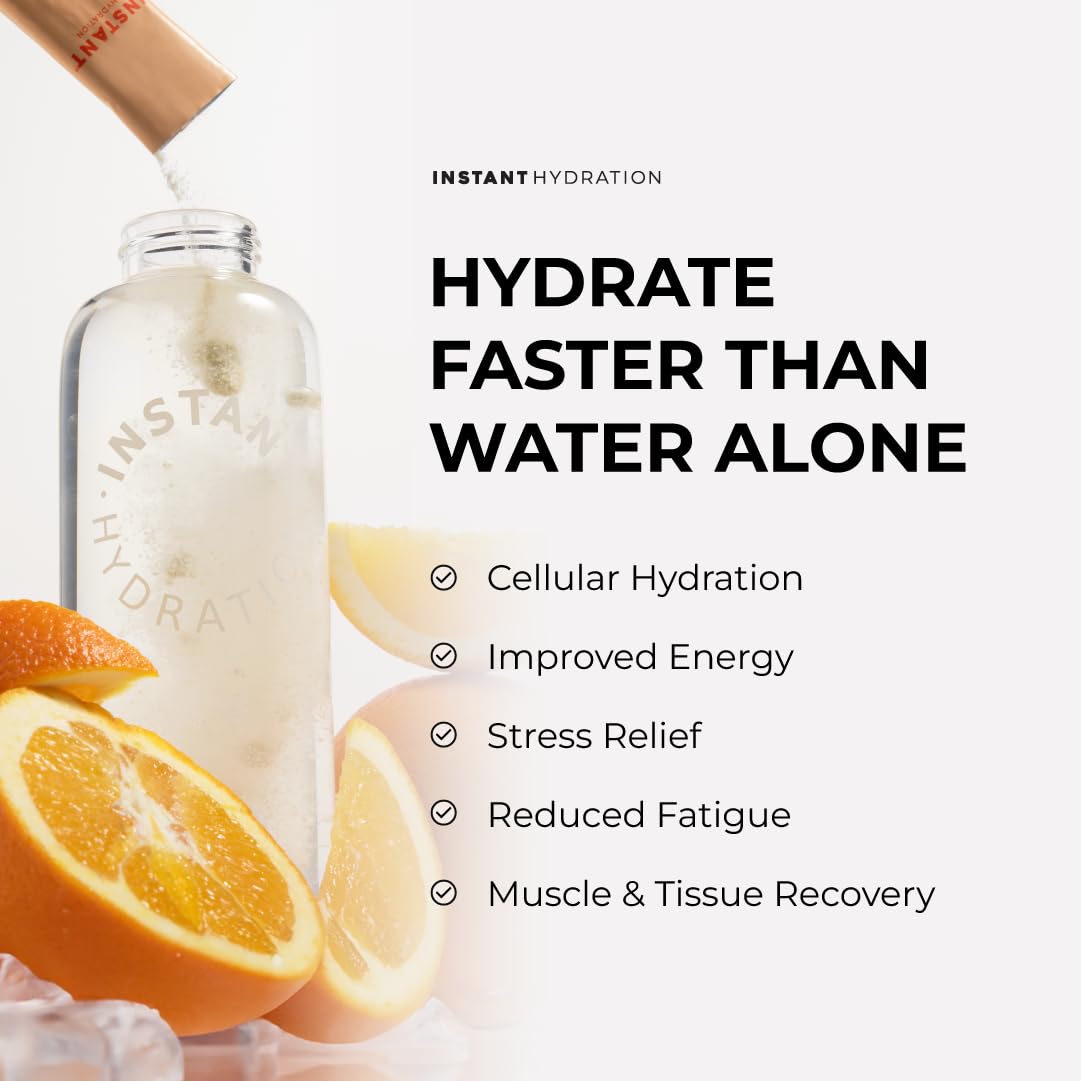 Instant Hydration Electrolytes Powder Packets - Premium NSF Certified - Keto, Vegan, Gluten-Free, Non-GMO - Boost Recovery, Brain Function, Muscle & Tissue Health