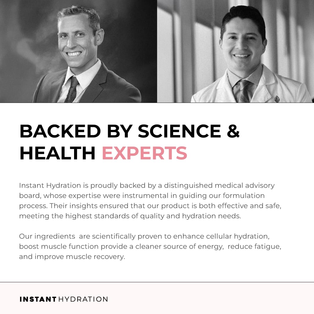 Instant Hydration Electrolytes Powder Packets - Premium NSF Certified - Keto, Vegan, Gluten-Free, Non-GMO - Boost Recovery, Brain Function, Muscle & Tissue Health