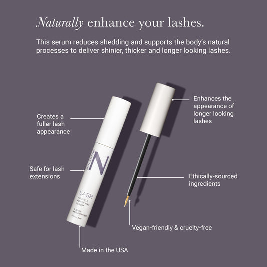 NULASTIN Lash Boosting Serum – Promotes Longer, Fuller, Thicker Looking Lashes | Follicle Strengthening Eyelash Enhancing Formula with Elastin Technology