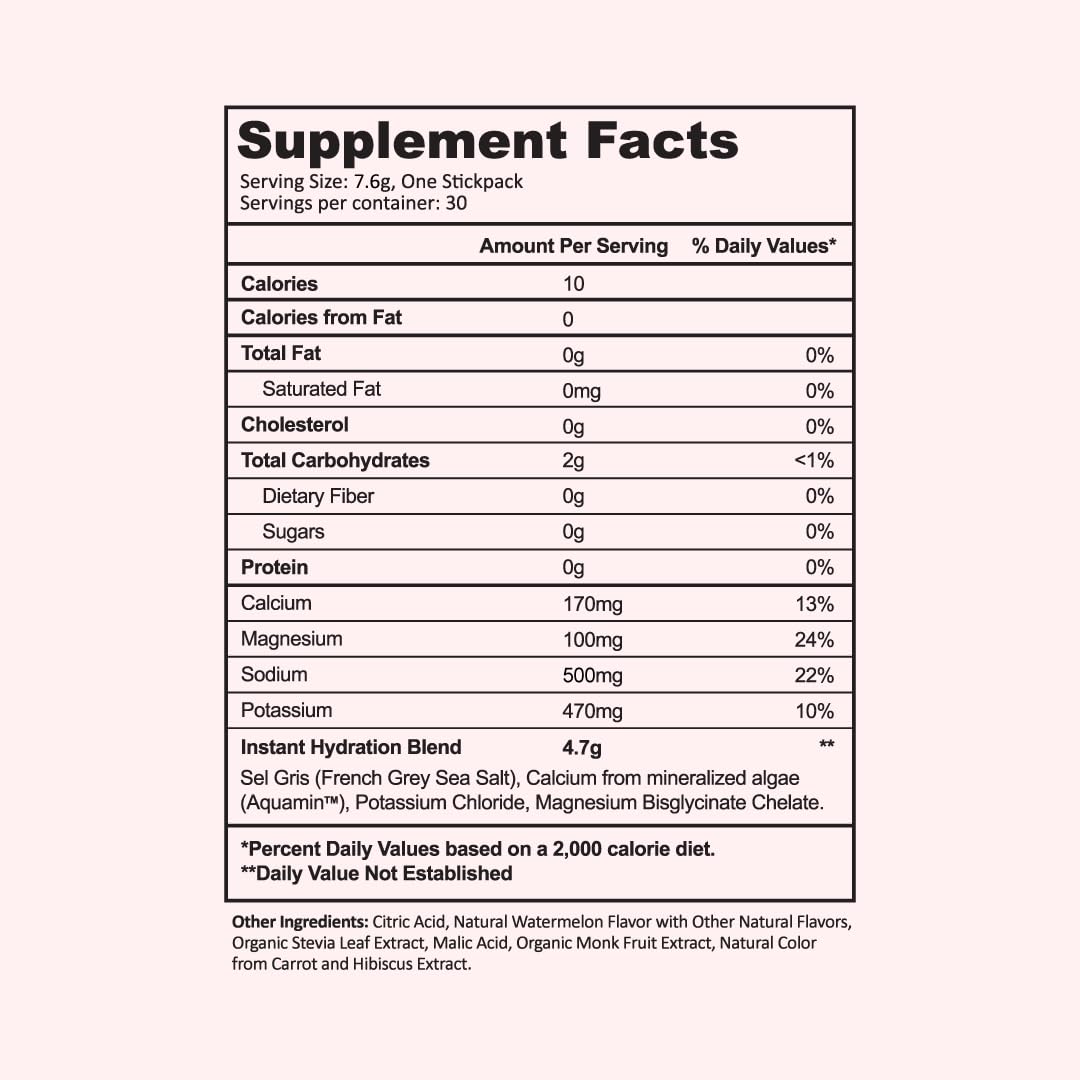 Instant Hydration Electrolytes Powder Packets - Premium NSF Certified - Keto, Vegan, Gluten-Free, Non-GMO - Boost Recovery, Brain Function, Muscle & Tissue Health
