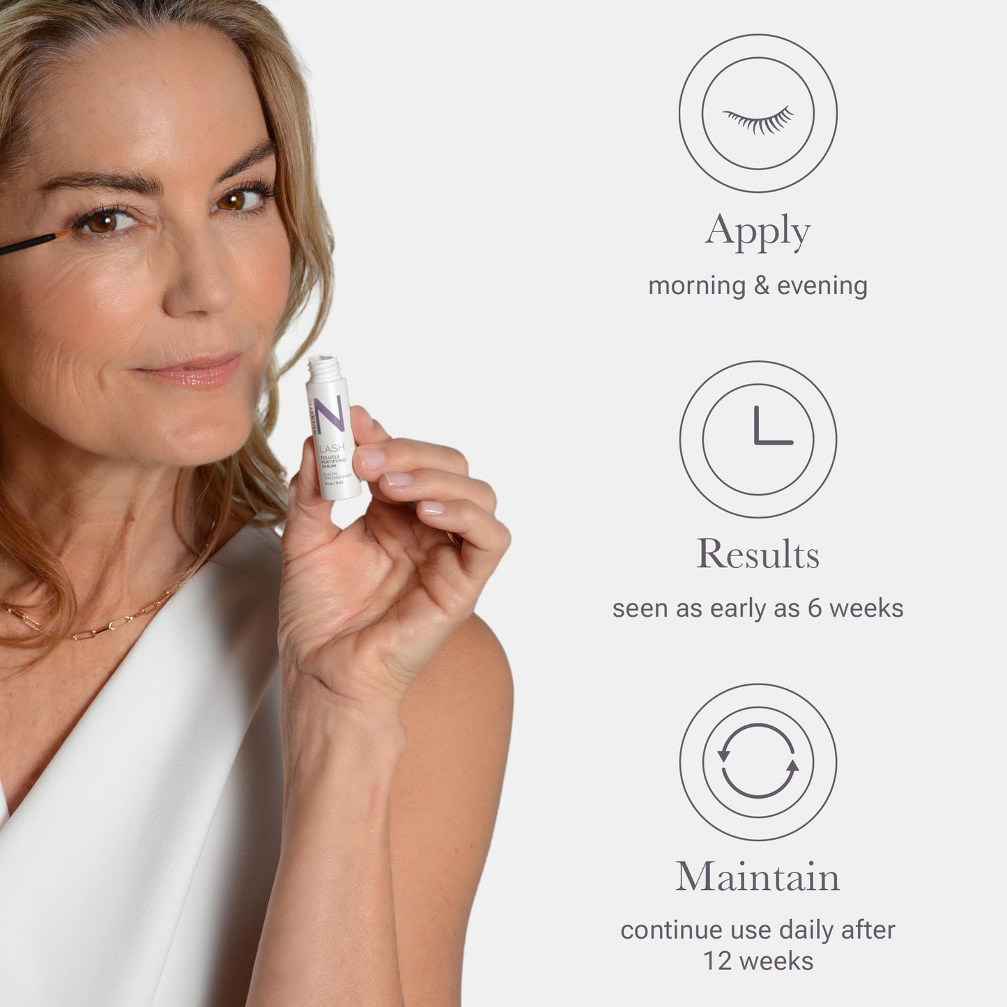 NULASTIN Lash Boosting Serum – Promotes Longer, Fuller, Thicker Looking Lashes | Follicle Strengthening Eyelash Enhancing Formula with Elastin Technology