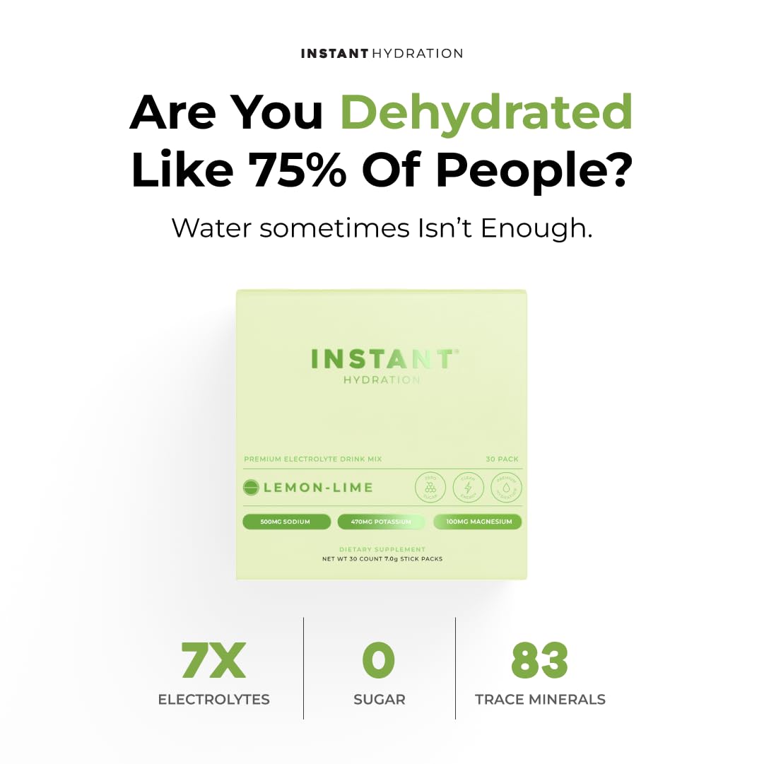 Instant Hydration Electrolytes Powder Packets - Premium NSF Certified - Keto, Vegan, Gluten-Free, Non-GMO - Boost Recovery, Brain Function, Muscle & Tissue Health