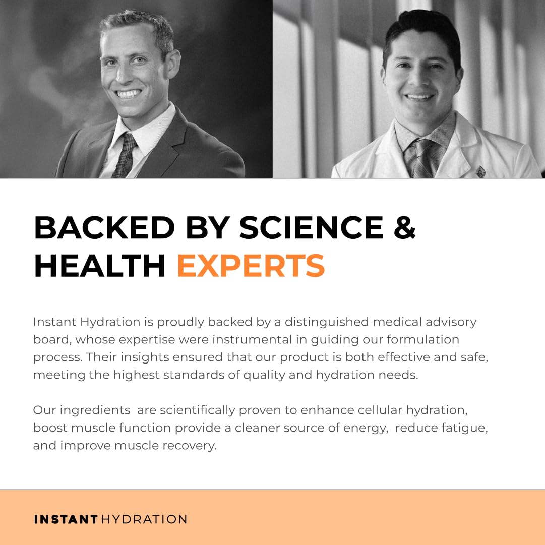 Instant Hydration Electrolytes Powder Packets - Premium NSF Certified - Keto, Vegan, Gluten-Free, Non-GMO - Boost Recovery, Brain Function, Muscle & Tissue Health