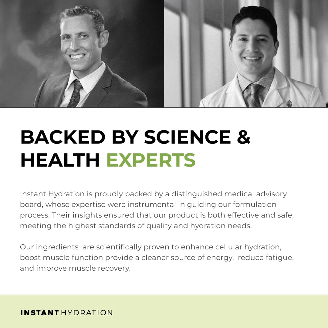 Instant Hydration Electrolytes Powder Packets - Premium NSF Certified - Keto, Vegan, Gluten-Free, Non-GMO - Boost Recovery, Brain Function, Muscle & Tissue Health
