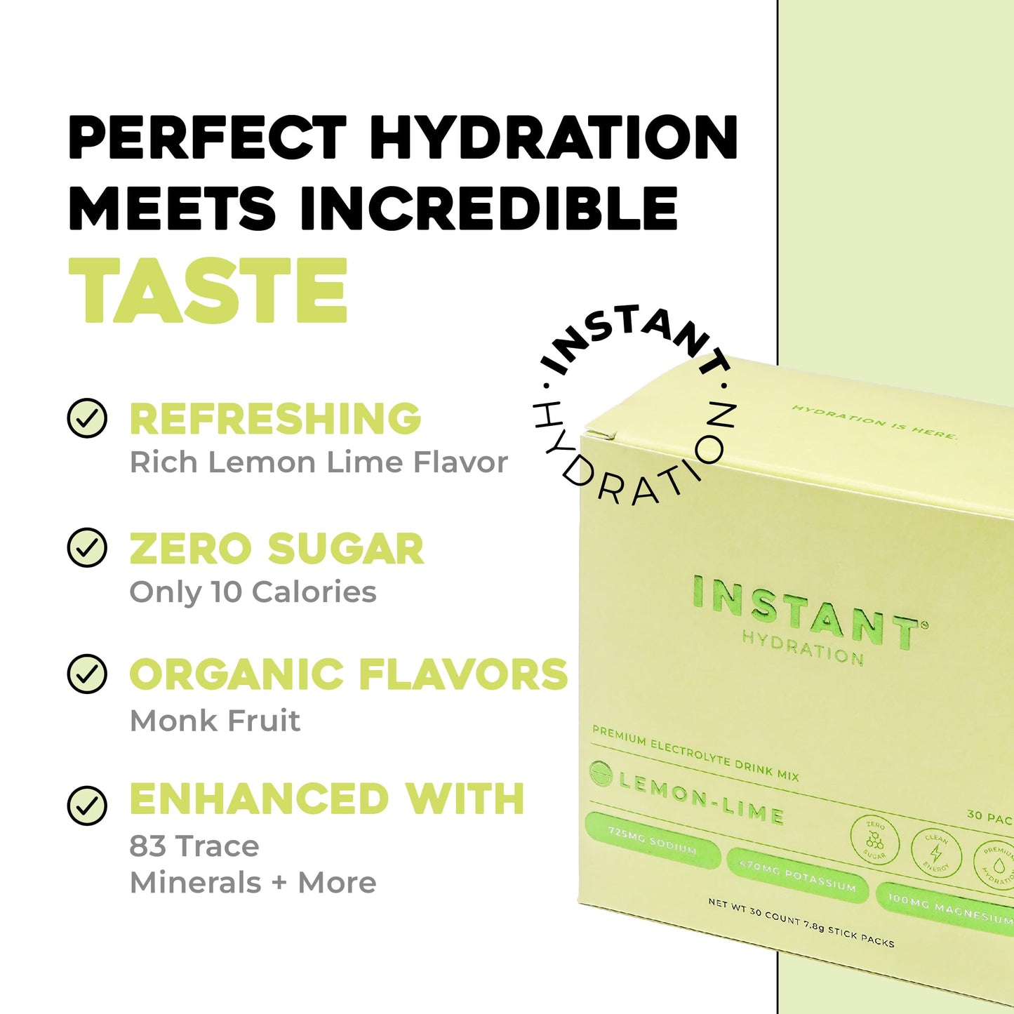 Instant Hydration Electrolytes Powder Packets - Premium NSF Certified - Keto, Vegan, Gluten-Free, Non-GMO - Boost Recovery, Brain Function, Muscle & Tissue Health