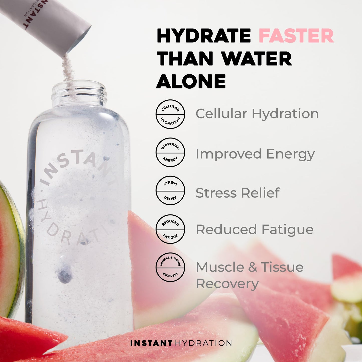 Instant Hydration Electrolytes Powder Packets - Premium NSF Certified - Keto, Vegan, Gluten-Free, Non-GMO - Boost Recovery, Brain Function, Muscle & Tissue Health