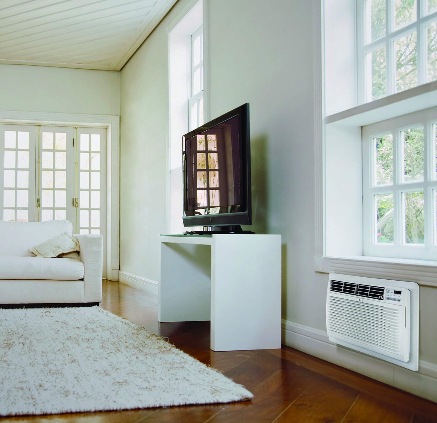LG 11,800 BTU Through the Wall Air Conditioner, 230/208V, Cools up to 440 Sq. Ft. for Bedroom, Living Room, Apartment, with Remote, 3 Cool & Fan Speeds, Wall AC Unit, White